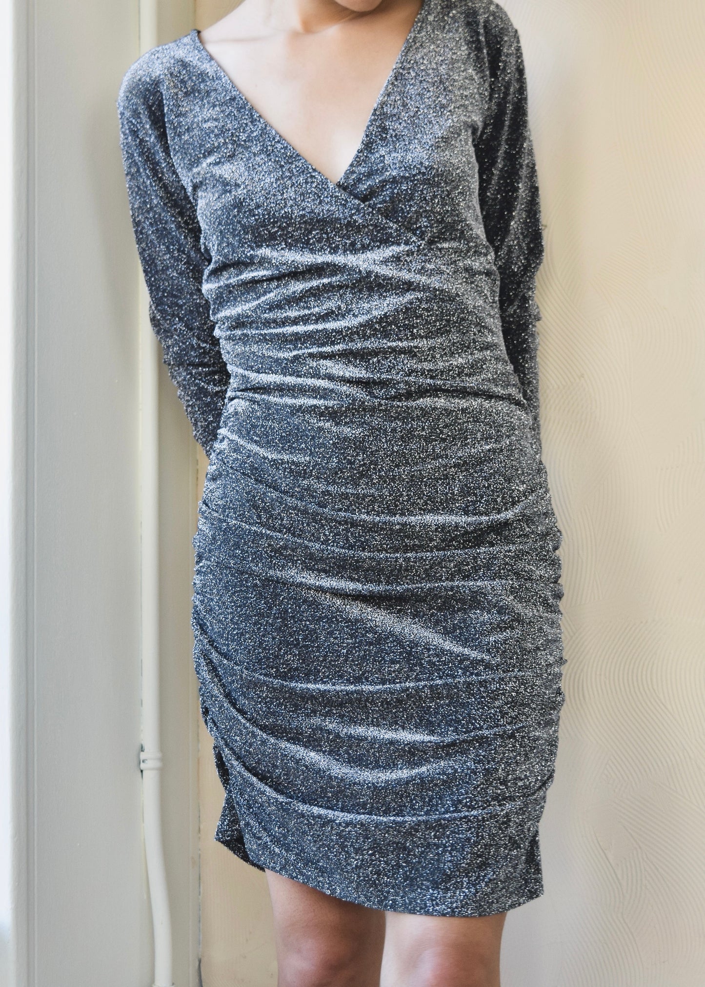 Leith Sparkly Long Sleeve Dress (M)
