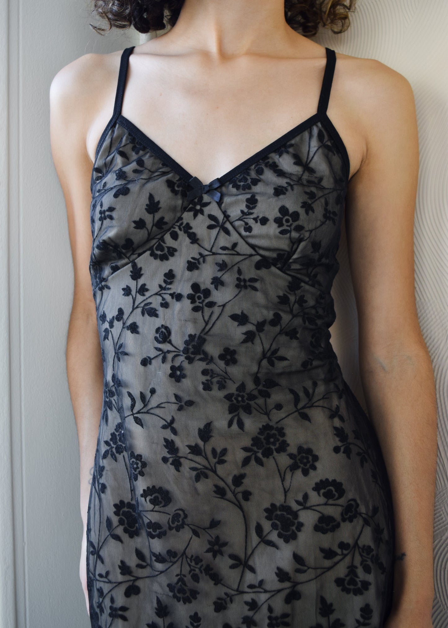 Mod Black Floral Dress (S)