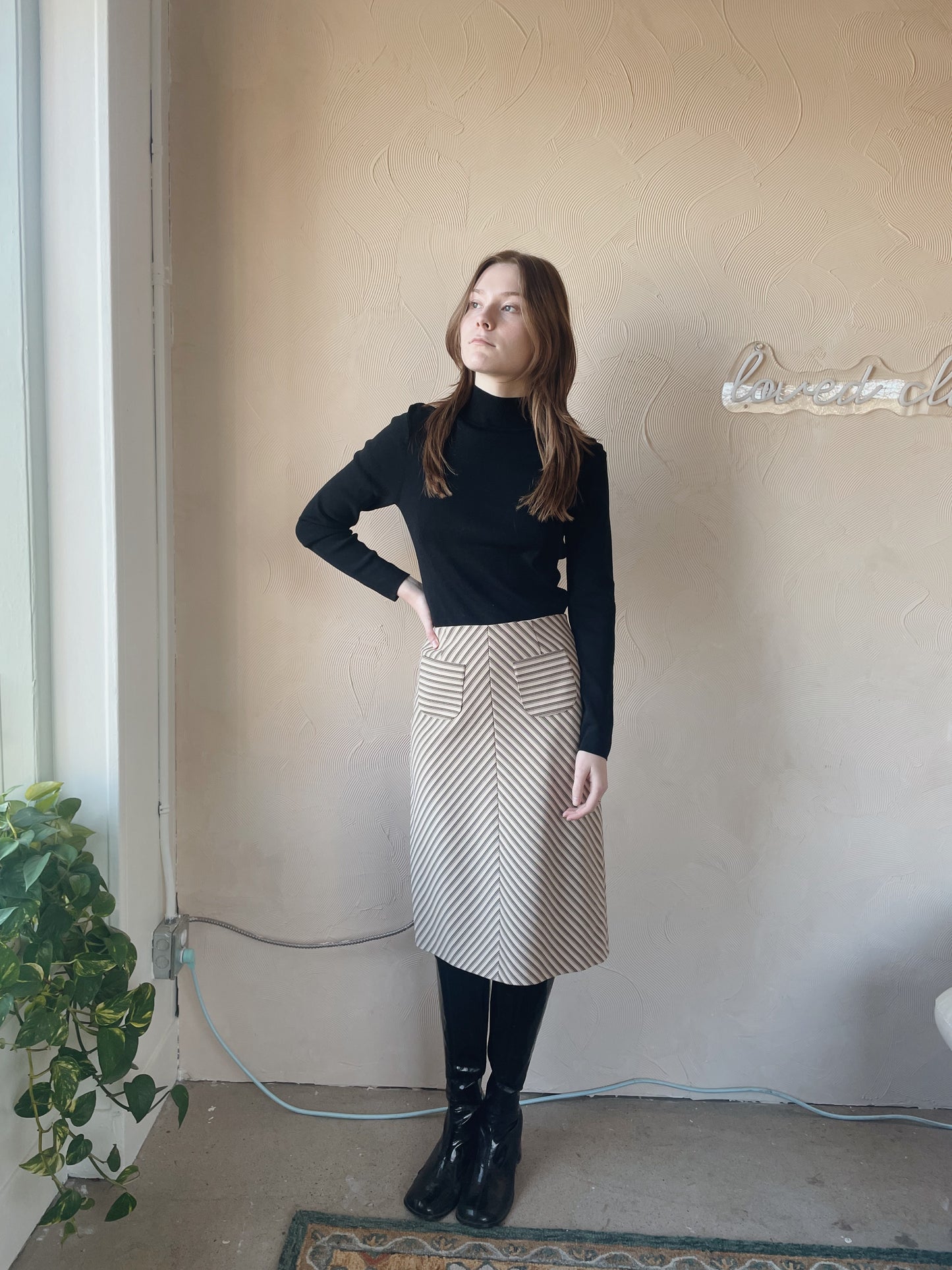 Dolce & Gabbana Striped Cream Skirt (23/24)