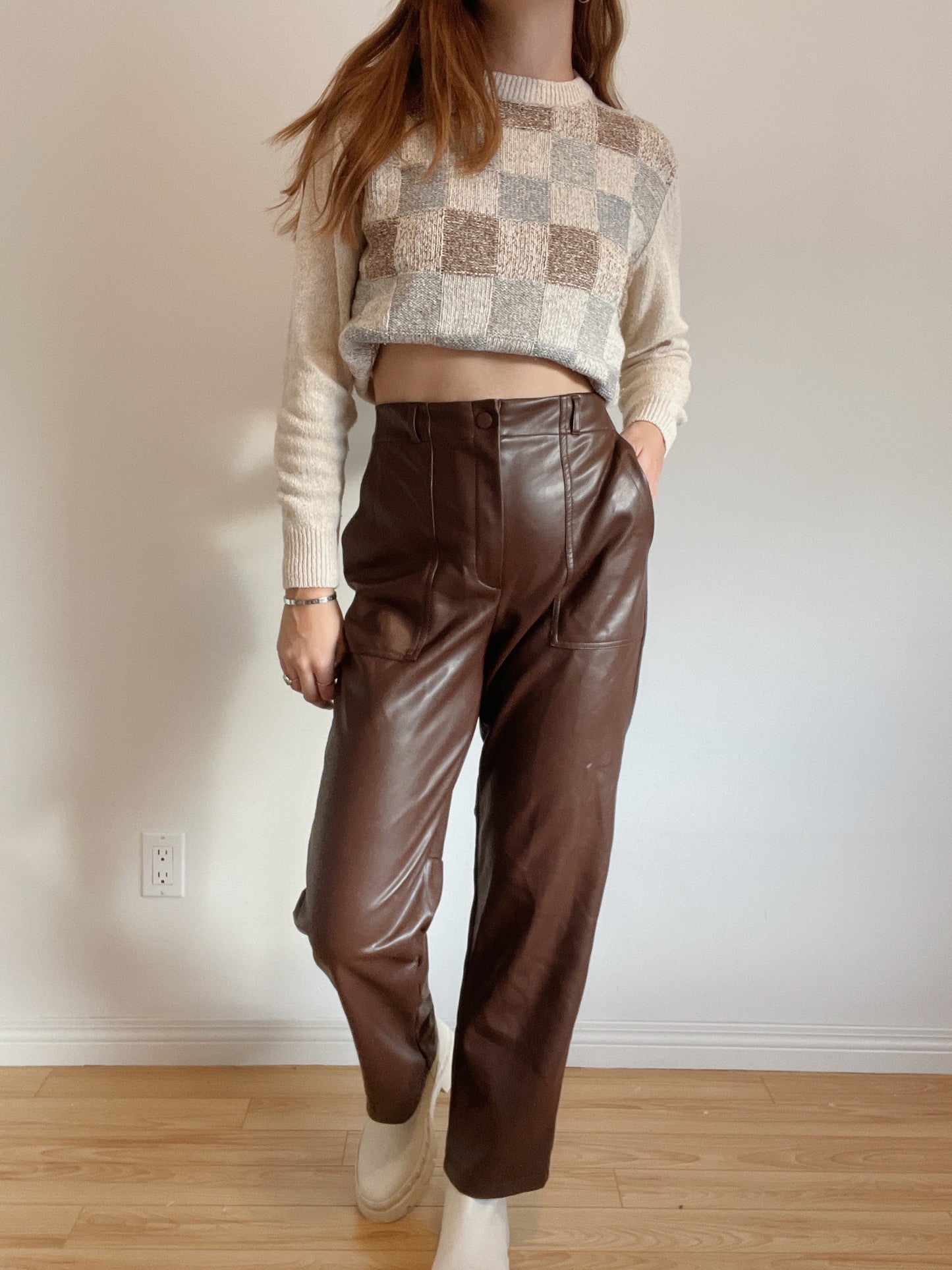 Mod Brown Leather Pant (M/L)