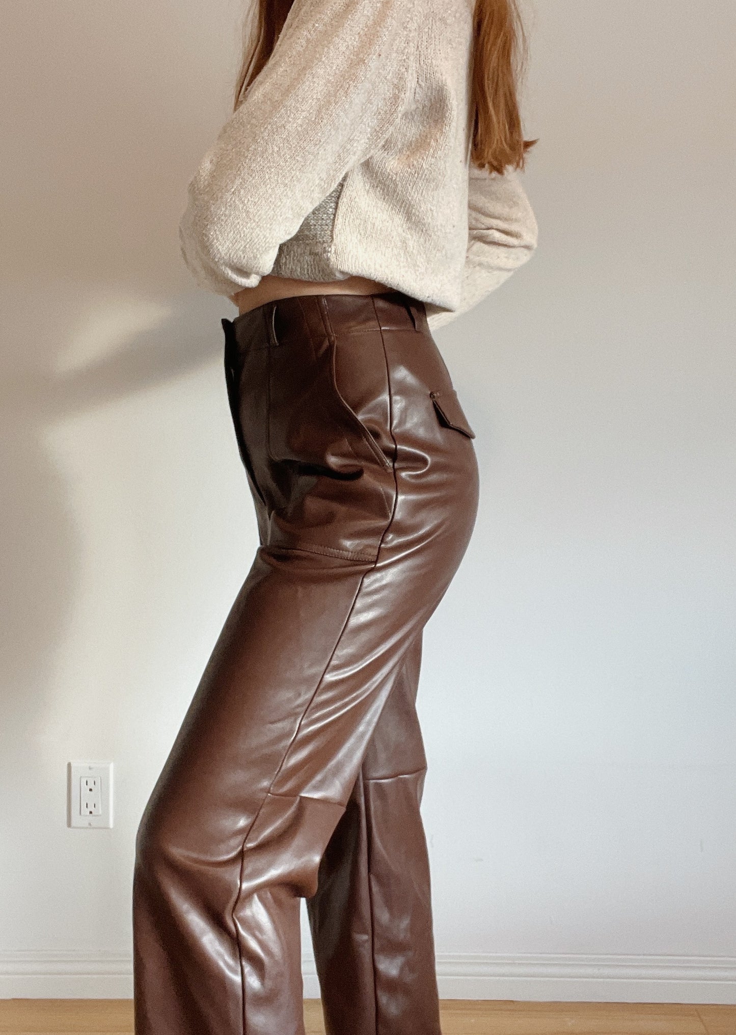 Mod Brown Leather Pant (M/L)