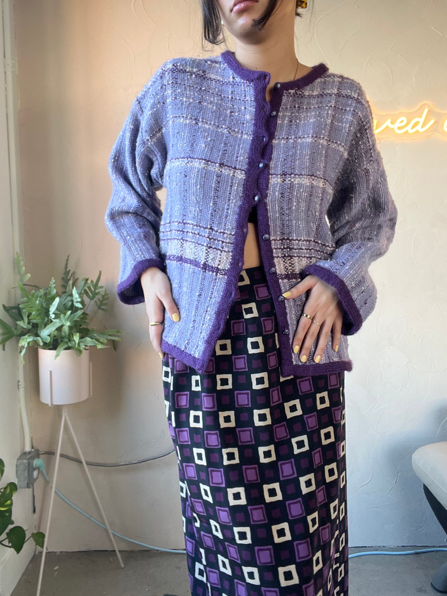 Mod Vanderbilt Square Purple Skirt  (XS/S)