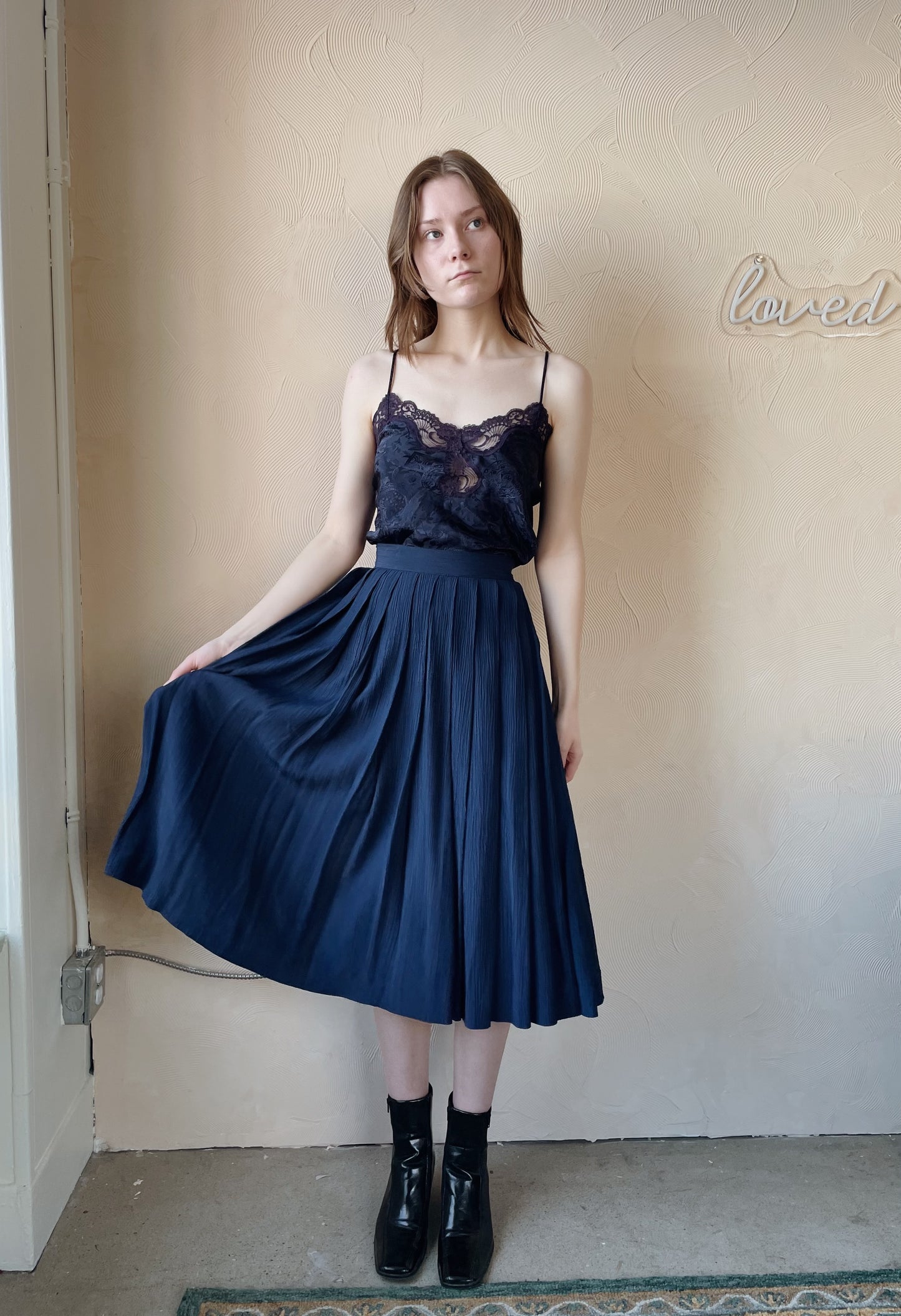 Vintage Ports International Blue Skirt (S)