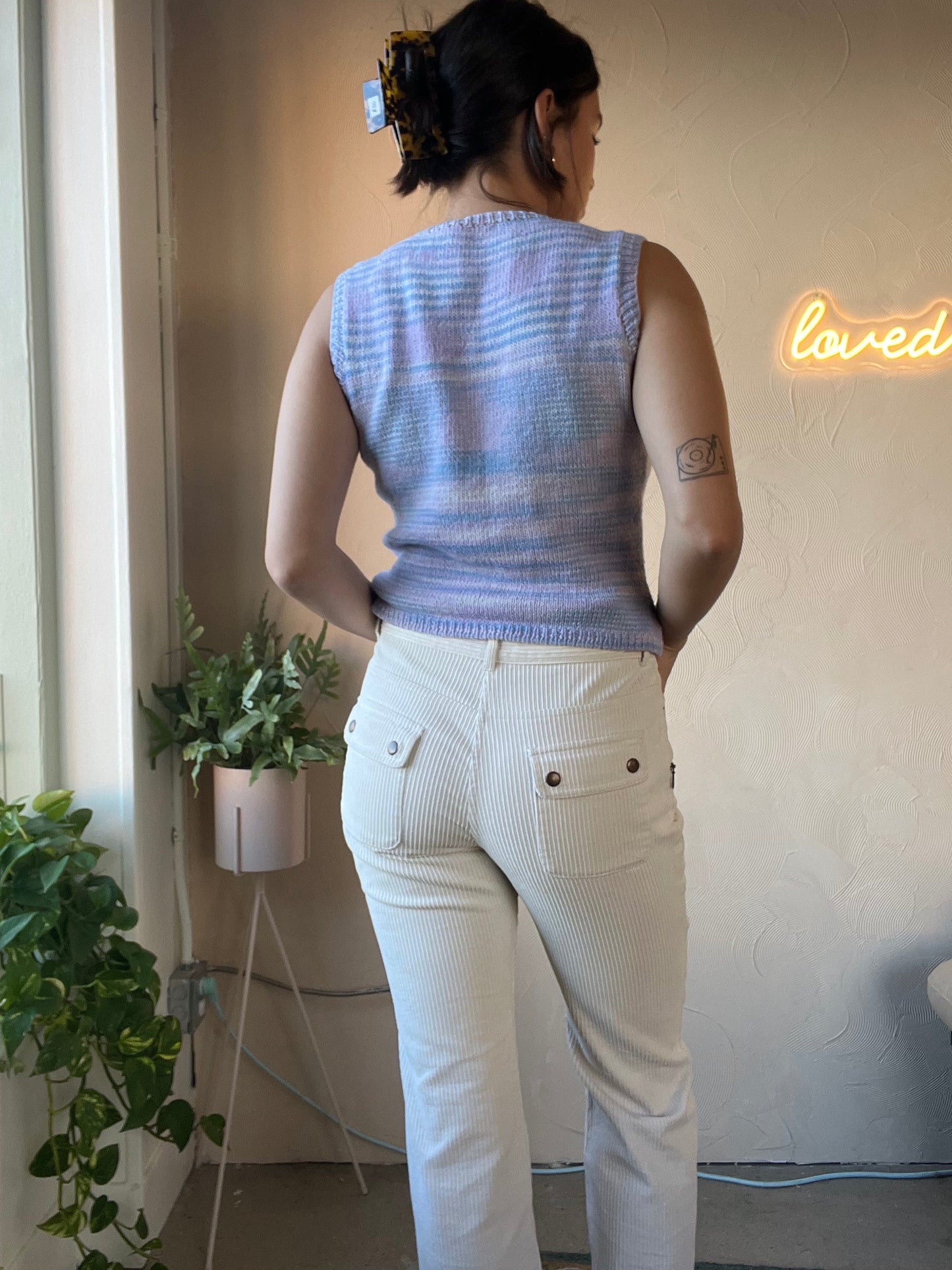 Mod Cream Cord Pants (26/27)