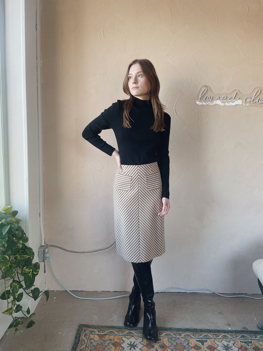 Dolce & Gabbana Striped Cream Skirt (23/24)