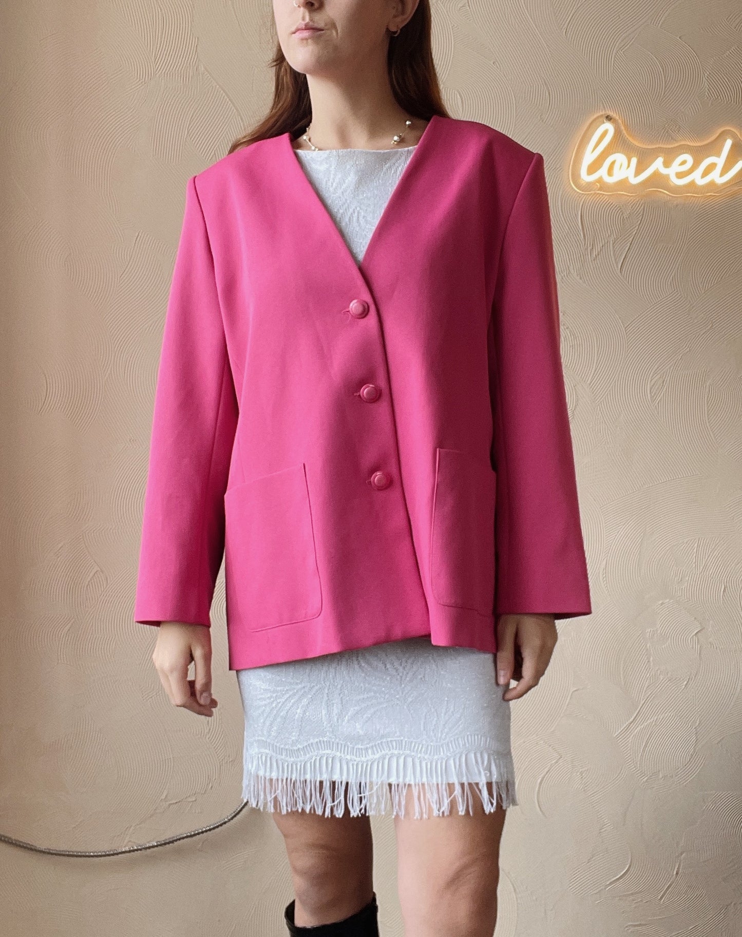 Vintage Pink Blazer (XL)